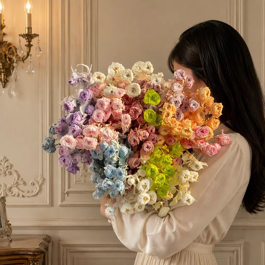 Bouquet de Roses Anglaises Séchées