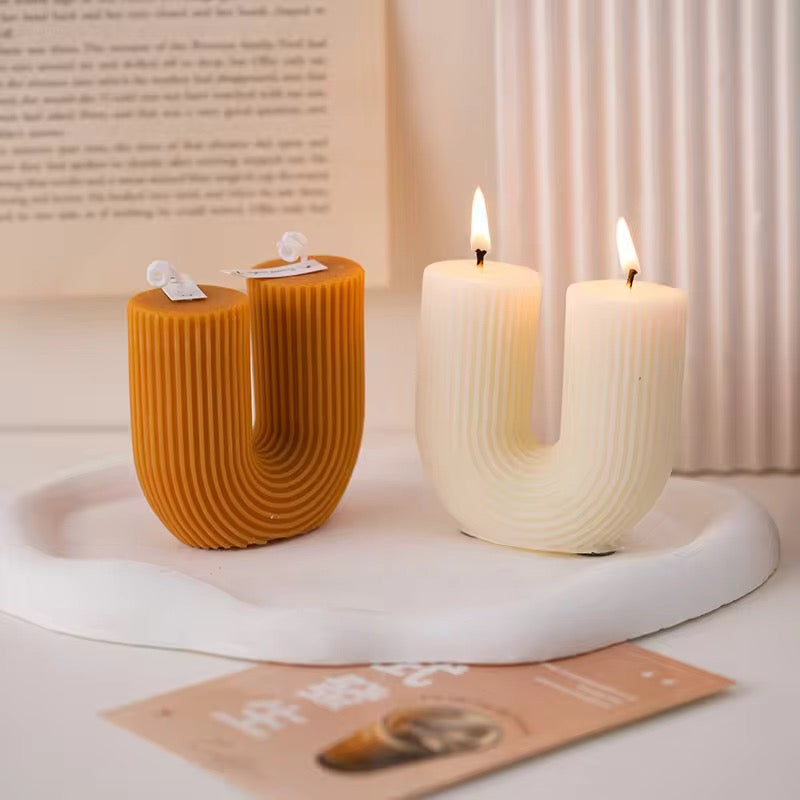 Bougie parfumée en U