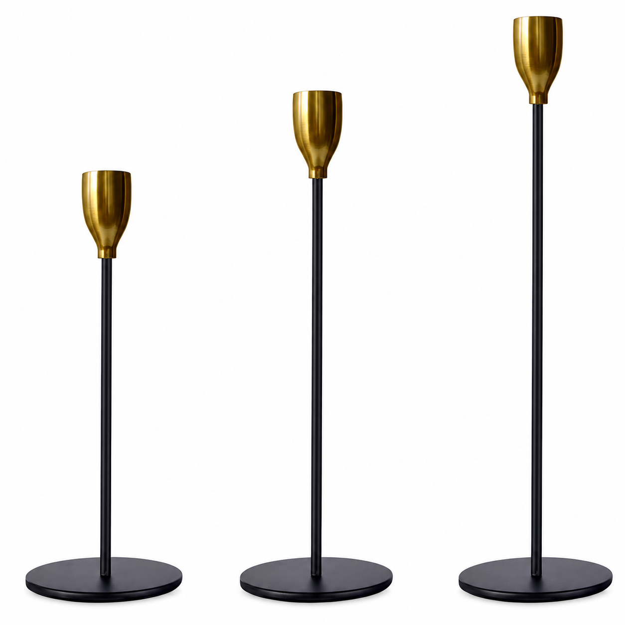 Trio bougeoirs chandeliers